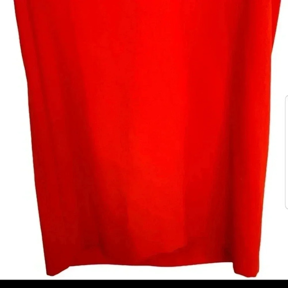 Zara Woman | Red V-Neck Ruffle Sleeve Mini Shift Dress - Picture 7 of 9